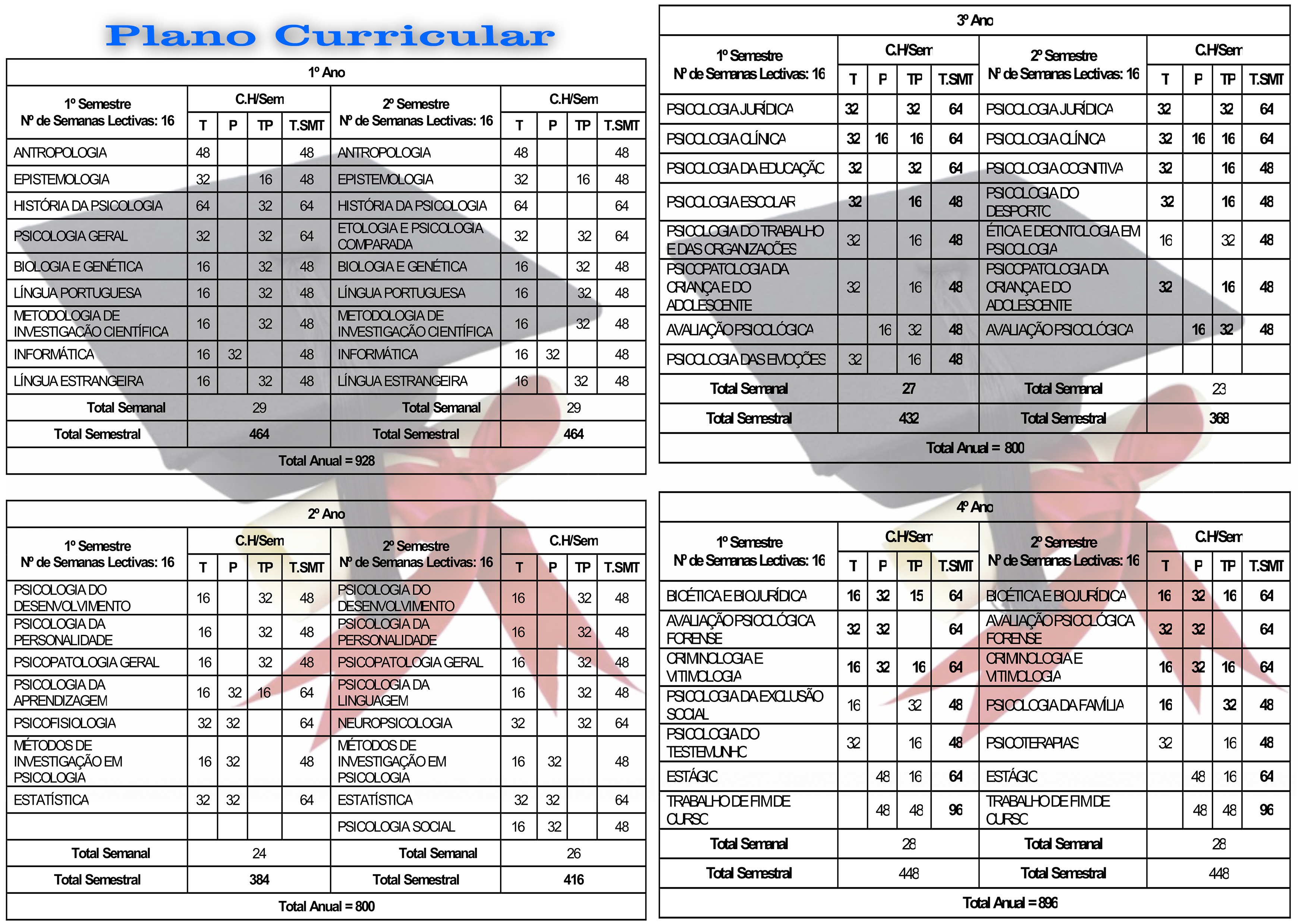 Plano curricular de Relações Internacionais